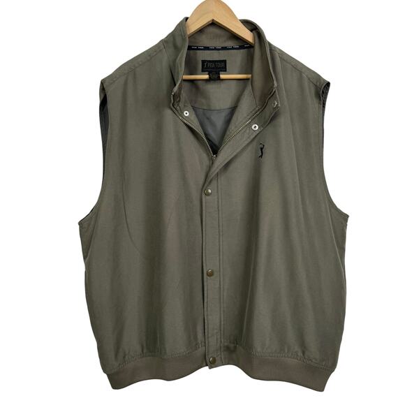 PGA Tour Vest Green Golf Golfer Lightweight Full Zip Casual Mens Size XXL - Picture 1 of 6